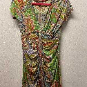 Colorful Scrunched Mini Dress